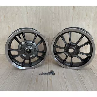 Rims Velg Yacht Grey Polish Ori Original Vespa Primavera Sprint LX S Ring12 R12