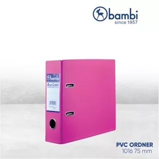 Bambi Ordner A5 JUMBO SIZE 75 mm Special Colour Fluoro Pink PVC Lever Arch File kode 1016