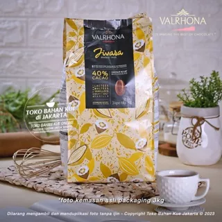 Valrhona JIVARA 40% Milk Couverture Chocolate 500gr Milk Cokelat Susu