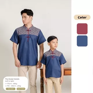 ZIEL KIDS - CNY 2023 - Kanzo Cheongsam / Cheongsam Anak Laki-Laki / Pakaian Anak Laki-Laki / Baju Imlek Anak Laki-Laki/ PAKAIAN COUPLE BOY & DAD / PAKAIAN COUPLE AYAH DAN ANAK / CHEONGSAM / IMLEK / LUNAR NEW YEAR / CHINESSE NEW YEAR