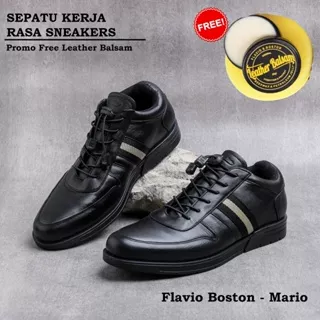 sepatu pantofel tali elastis sepatu pantofel pria sepatu kulit asli sepatu slip on sepatu kerja pria sepatu wisuda sepatu kondangan model mario flavio boston