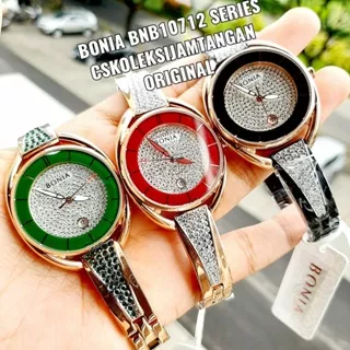 JAM TANGAN WANITA BONIA BNB10712-2592 ROSEGOLD GREEN BLACK RED ORIGINAL GARANSI 1TAHUN