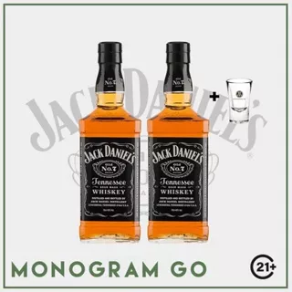 Jack Daniels Old No.7 700ml (2 Bottles + 1 Shoot Glass)