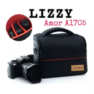 Lizzy Amor A1705 Tas Kamera Kotak DSLR Mirrorless Semipro Canon Nikon Sony Fuji Lumix Leica Drone Olympus Brica Camera Bag Lensa Studio LED Case dll