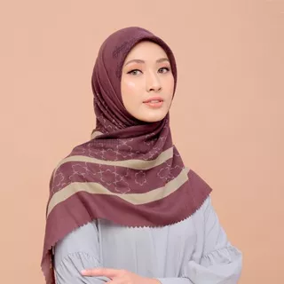 Clearance Sale - BIA x Dewi Fitri - Edna Burgundy Scarf Kerudung Segi Empat - Edisi Hagia Sophia