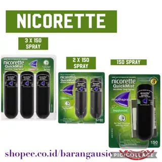 Nicorette Quit Smoking QuickMist Nicotine Mouth Spray Freshmint 2 pack 3 pack 150 Spray