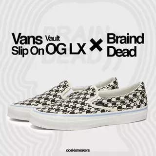 Vans Slip on OG LX X Braind Dead 100% Original BNIB Sneakers Casual Pria Wanita Sepatu Pria Sepatu Vans Sepatu Slip on Sepatu Vans Slip on Sepatu Vans Original