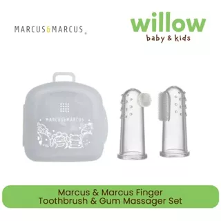 Marcus & Marcus Finger Toothbrush & Gum Massager Set Sikat Lidah Bayi