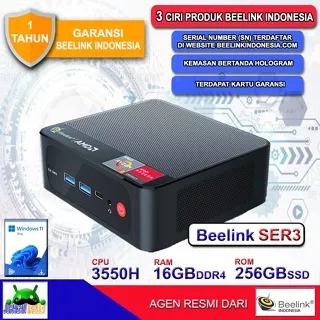 Mini PC Beelink SER 3550H 16/256 AMD Ryzen5 WiFi HDMI 4K Windows 11 Pro