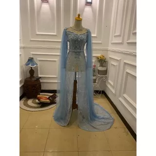 Kebaya pengantin biru laut/gaun pengantin