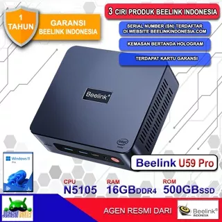 Mini PC Beelink U59 PRO 16/500GB SSD Intel N5105 HDMI WiFi 4K Windows 11 Pro