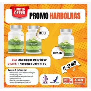 Spirulina Promo Beli 2 Gratis 1 | Neoalgae Spirulina Air Tawar | 1 Botol Isi 60 Kapsul