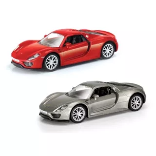 RMZ City Diecast Mobil Porsche 918 Spyder Silver Merah Freewheel 544030