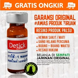 Obat Kutu Detick Kucing & Anjing 0-10kg dan 10-20kg Obat Jamur Kucing DETICK De Tick 1ml 2ml Obat Kutu Tetes Anjing Kucing Hewan Original Thailand Shampo kucing