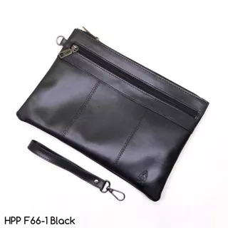 tas pria hushpuppies simple F66-1 Black premium quality clutch murah