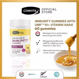 Comvita Kids Manuka Honey Immunity Gummies with UMF 10+ Vitamin Anak Imunitas Permen Asli 100% Original New Zealand