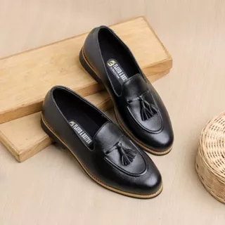 sepatu tassel loafers kulit sepatu pantofel pria sepatu kerja tassel pita sepatu boston