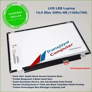 Layar LED LCD Asus E402 E402MA E402SA E402Y E402W E402E E402EY E402S E402YA A402 A402FA 14.0 Slim 30pin