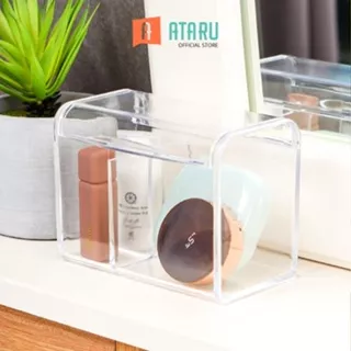 Ataru Kotak Kosmetik Akrilik Tempat Make Up Wadah Simpan Alat Dandan Cosmetic Storage Box Organiser Produk Kecantikan