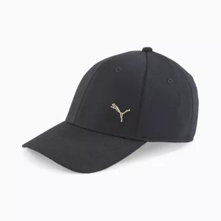 Puma Gold Metal Cat Cap Black Hitam Logo Emas 024158-01 Topi Original