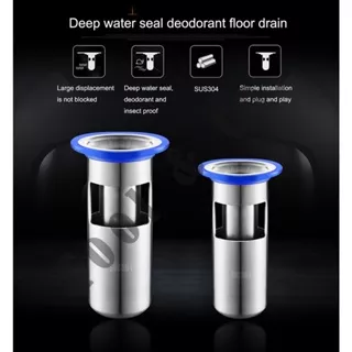 FLOOR DRAIN ODOUR TRAP STAINLESS STEEL 304 METAL SARINGAN FILTER ANTI BAU GOT SERANGGA KECOA KAMAR MANDI SARINGAN FILTER ANTI BAU GOT SERANGGA KECOA KAMAR MANDI FLOOR DRAIN ODOUR TRAP STAINLESS STEEL 304 METAL