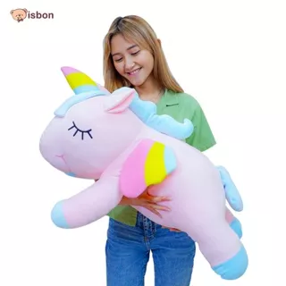 Boneka Unicorn Jumbo 29inch ISTANA BONEKA LY RAINBOW UNICORN kuda pony kado anak lucu