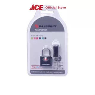 Ace Passport Gembok Travel Tsa Dengan Kunci Tsa326-1 - Hitam Luggage Lock Kunci Tas Bag Lock Perlengkapan Travel Padlock