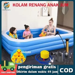 Kolam renang anak Dewasa 2meter BONUS POMPA kolam mandi bola kolam renang anak ukuran jumbo inflatable pool kolam renang karet