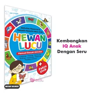 Buku Aktivitas Mewarnai & Melatih Motorik Halus Anak Hewan Lucu