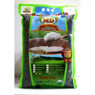 MD Beras Hitam Organik Kupas Kulit 5kg / MD Organic Black Rice Kupas Kulit 5kg