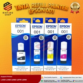 Tinta Epson 001 Tipe Printer L4150 L4160 L6160 L6170 L6190