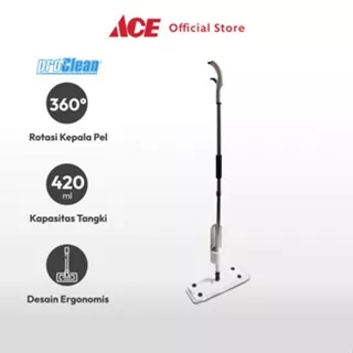 Ace Proclean Alat Pel Spray - Putih/Abu-Abu Water Spray Mop Floor Pelan Semprot Alat Kebersihan Pel Pembersih Lantai Serbaguna Cleaning Tool