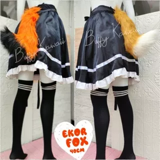 Ekor fox 40cm fox tail kiyltsune cosplay accessories anime game lolita harajuku animal halloween party
