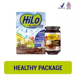 Healthy Package - HiLo Platinum Swiss Chocolate 420g dan Tropicana Slim Chocolate Spread 300g