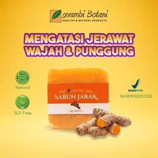 Sabun Jerawat / Sabun Batang Herbal Natural Alami Organik / Sabun Kunyit Jatropha Serambi Botani