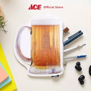 Ace Ataru Zipper Pouch Beer Kantong Organizer Serbaguna Tempat Pensil Pulpen Alat Make Up Pouch Kosmetik Lucu