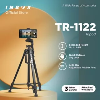 Tripod Kamera | Tripod Hp | Tripod 1,4m | Tripod Inbox TR-1122 GARANSI 3 TAHUN