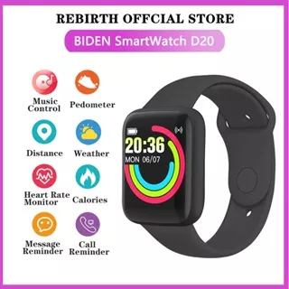 BIDEN SmartWatch D20/Y68 Calories Pedometer Call Reminder Music Heart Rate Monitor SmartWatches