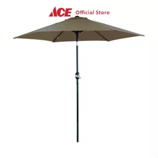 Ace Soleil 2.5 mtr Patio Payung Taman - Krem Outdoor Umbrella Pelindung Panas Taman Kain Payung Cafe Furniture Luar Ruangan