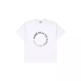 [ADLV x LISA] Acmedelavie Circle Logo Artwork Basic Short Sleeve T-Shirt White