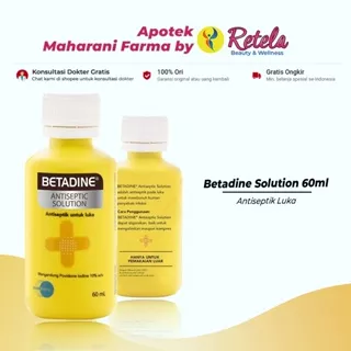 Betadine Solution 60Ml / Obat P3K / Obat Luka Luar