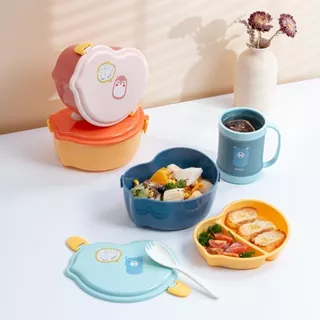 Tempat Makan Lunch Box Bekal Anak Sekolah Bahan Plastik Tebal 860 ml