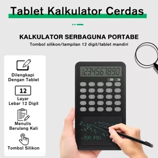 LCD Writing Tablet Foldable Calculator Portable Digital Drawing Pad with Stylus Pen Lock Function LCD Large Display Scientific Calculator E-writer