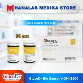 GLUCO DR AGM 2100 BioSensor KUNING Strip 50Tes