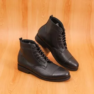 sepatu boots formal pria sepatu boot dress untuk pesta pernikahan lamaran sepatu boots kulit sapi asli sepatu Boston footwear Flavio model antony