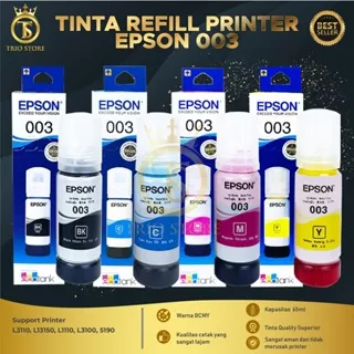 1 SET 4 PCS Tinta Epson 003 Premium For Printer L1110 L5190 L3150 L3110 L3100