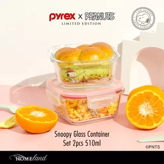 PYREX Snoopy Food Container / Kotak Makan Kaca
