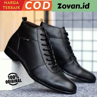 ZOVAN NEMO Sepatu Pantofel Hitam Pria Original Handmade Kulit Sapi Asli Hitam Branded Formal Kerja Kantor Keren Ori