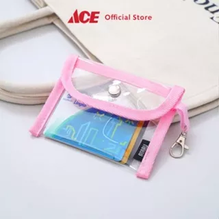 Ace Ataru Pouch Pvc Small - Pink Kantong Organizer Serbaguna Tempat Pensil Pulpen Alat Make Up Pouch Kosmetik Lucu