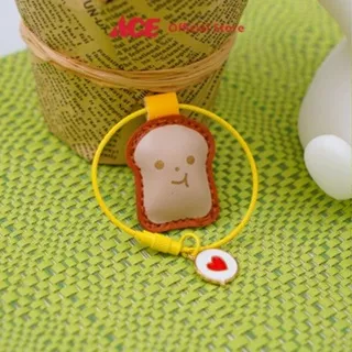 Ace Ataru Gantungan Kunci Bread - Cokelat Keychain Aksesoris Tas Key Holder Accessories Gantungan Kunci Lucu